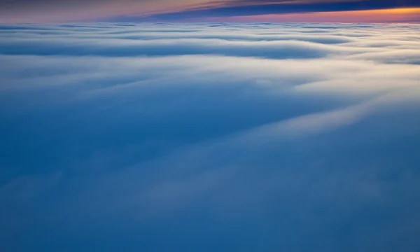 Himmel och moln bakgrund. Flygfoto — Stockfoto