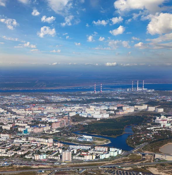 Vue aérienne de la ville de Sourgout. — Photo