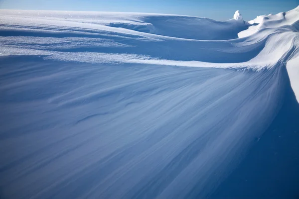 Güneş ışığı altında kar sürüklenir — Stok fotoğraf