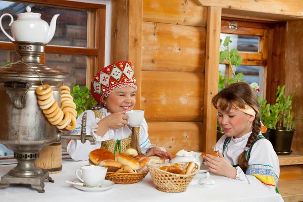 Party in a village in the old style — Stock Photo, Image