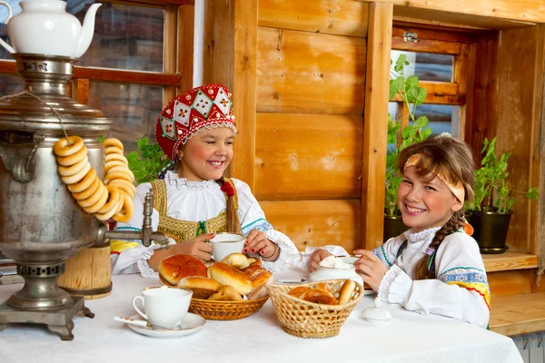 Party in a village in the old style — Stock Photo, Image