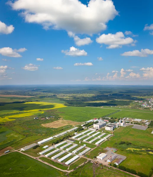 Veduta aerea della zona di impianto olio industriale — Foto Stock