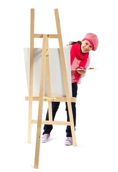 Girl is young artist — Stock Photo, Image
