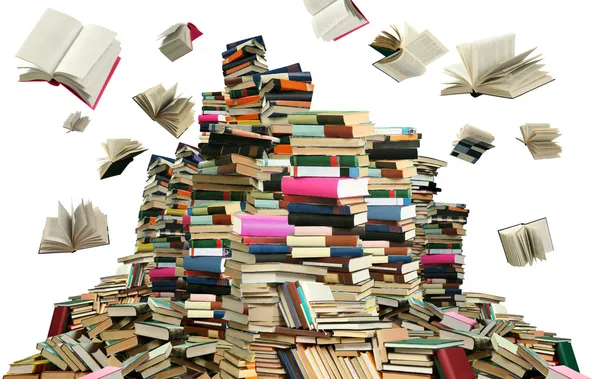 Many books — Stock Photo, Image