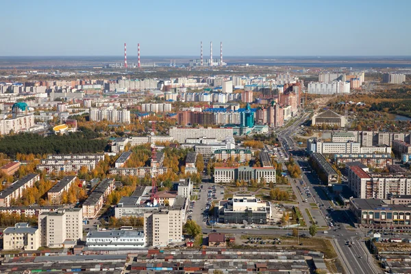 Luftbild von der Stadt surgut. — Stockfoto