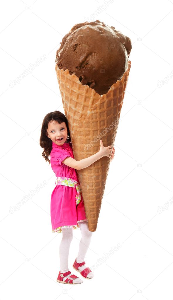 Little girl and greatest ice cream