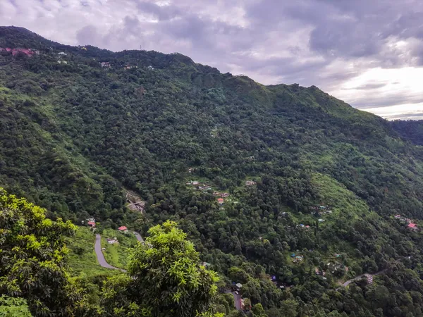 Kurseong Darjeeling Batı Bengal Hindistan Tepeden Gökyüzü Dramatik Bir Şekilde — Stok fotoğraf