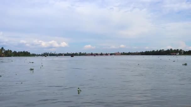 Hav Bakvatten Horisont Med Fantastisk Himmel Morgonen Video Tas Alappuzha — Stockvideo