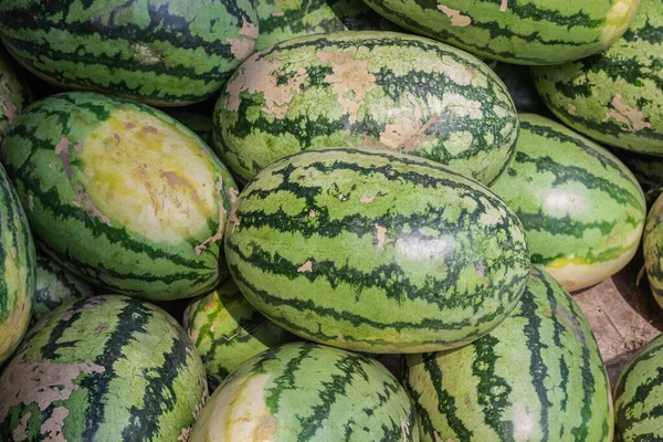 fresh organic watermelons from farm close up from different angle