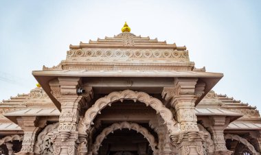 ancient indian temple dome architecture at day from different angle image is taken at pawagarh gujrat india on July 10 2022.