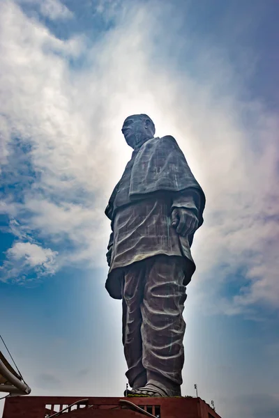 statue of unity the world tallest statue with bright dramatic sky at day from different angle image is taken at vadodra gujrat india on July 10 2022.