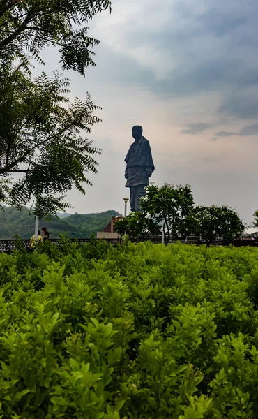 statue of unity the world tallest statue with bright dramatic sky at day from different angle image is taken at vadodra gujrat india on July 10 2022.