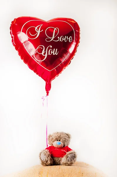 Bear with balloon — Stock Photo, Image
