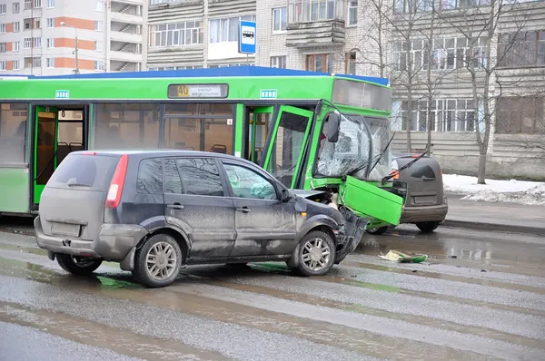 Ongeval autoneerstorting — Stockfoto