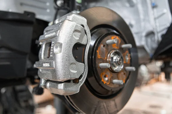 New car brake for shallow depth of field — Stock Photo, Image