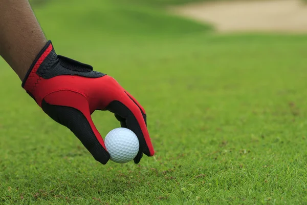 Kézzel tartani golf labda — Stock Fotó