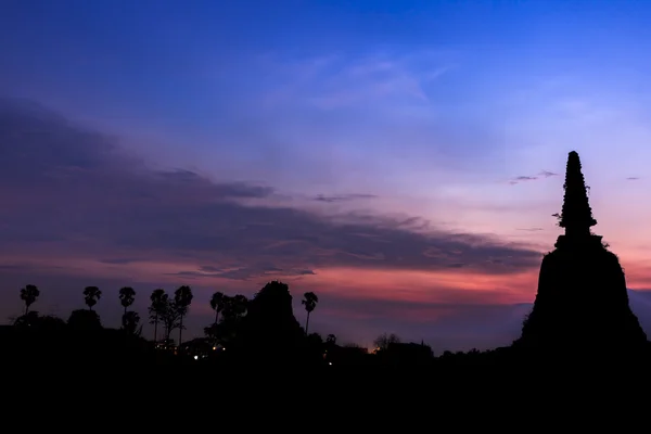 Silhouet van Boeddha — Stockfoto