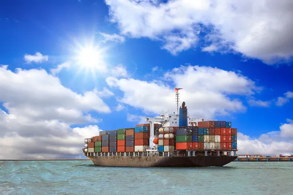 Container vrachtschip — Stockfoto