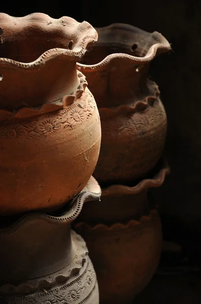 Pottery and lighting & shadow — Stock Photo, Image