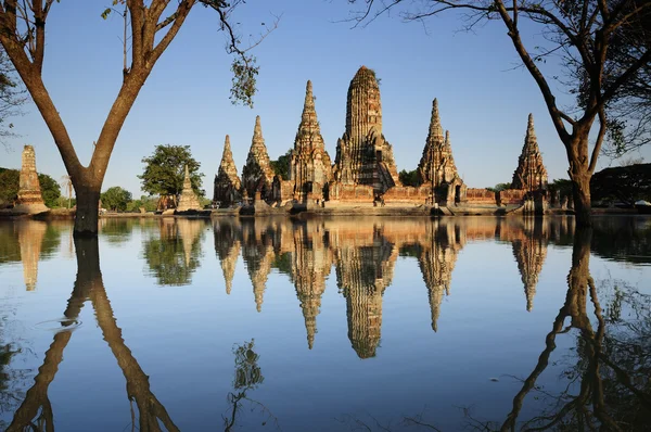 Wat chaiwattanaram o inundado — Fotografia de Stock