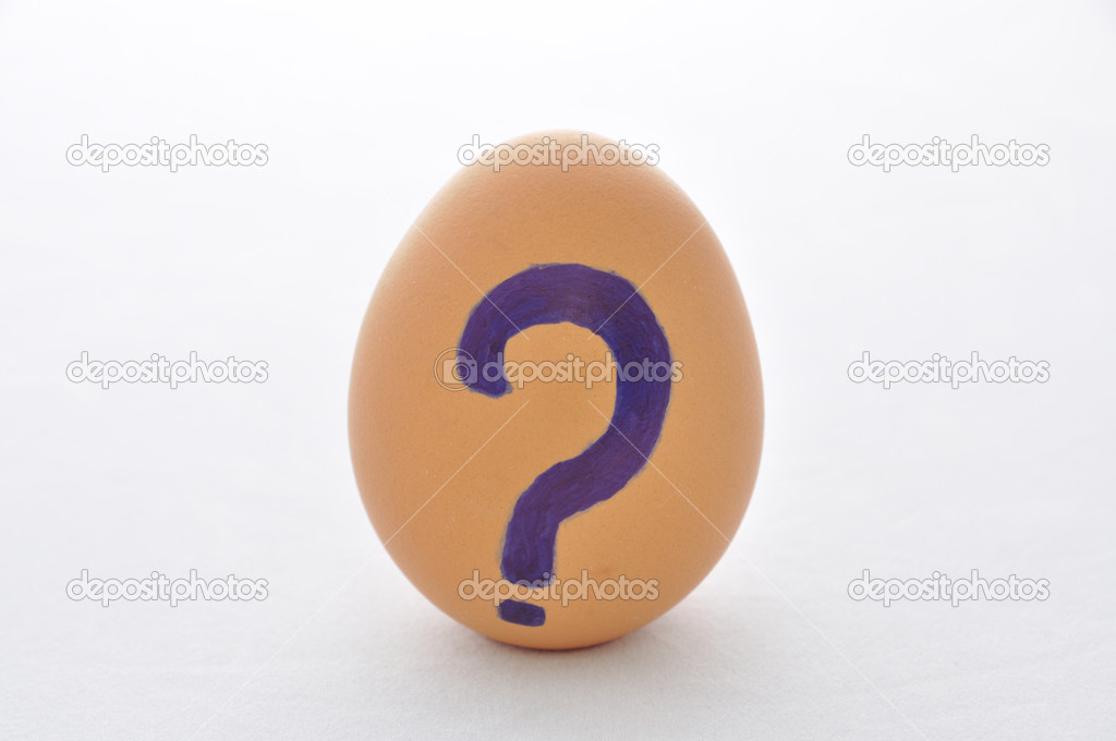 Question mark on the egg.