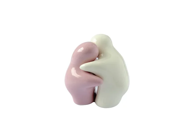 Ceramic doll hug — Stock Photo, Image