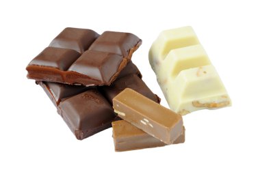 Koyu çikolata ve beyaz çikolata