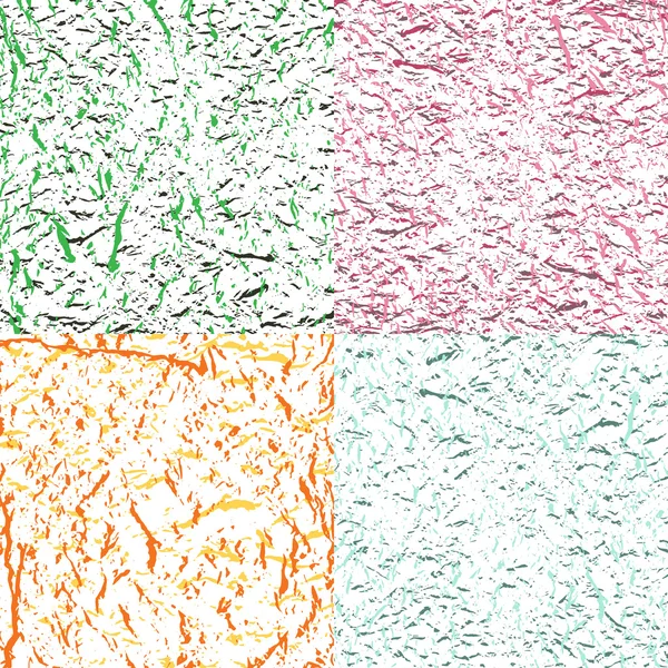 Ensemble de quatre fonds corolés inhabituels isolés sur blanc — Image vectorielle