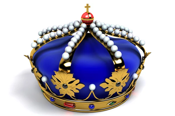 Gold crown with jewels — Stock Photo, Image