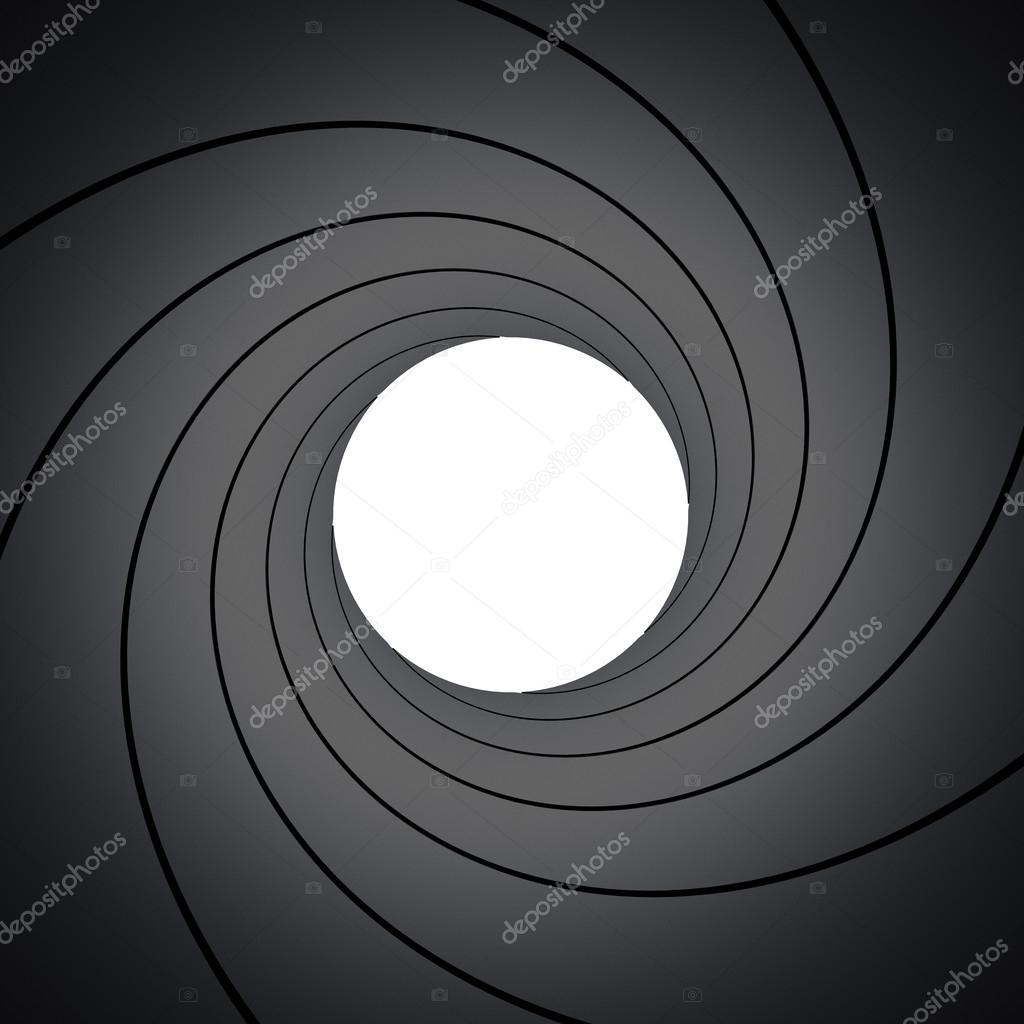 Inside gun barrel to logo,text or photo