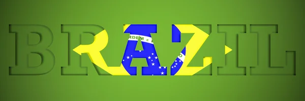 Panoramic Poster of the word brazil — Stock Photo, Image