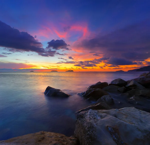 Sutera Harbour Blick auf Sonnenuntergang — Stockfoto