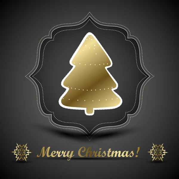 Tarjeta de felicitación de Navidad. Feliz Navidad letras, vector de ilustración — Vector de stock
