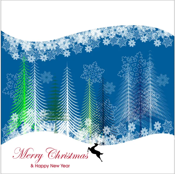 Christmas Greeting Card. Merry Christmas lettering, vector illustration — Stock Vector