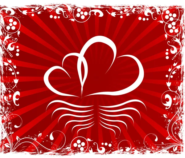 バレンタインデーグリーティングカードベクトルイラストが大好き — ストックベクタ