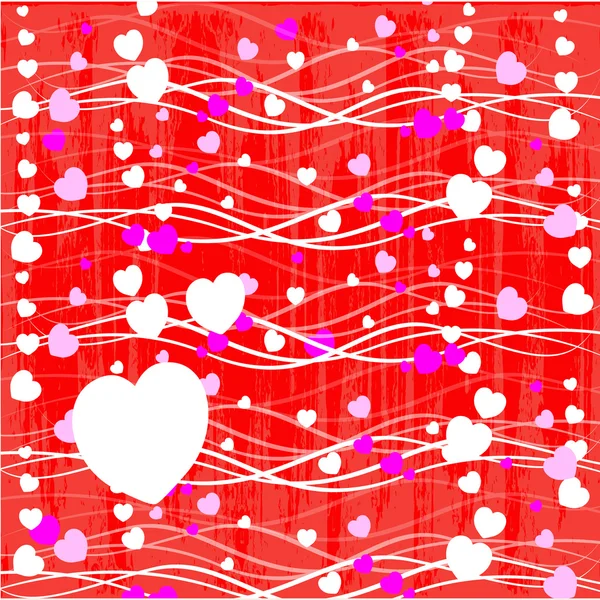 Love You Valentine 's Day Cartão de saudação, ilustração vetorial — Vetor de Stock