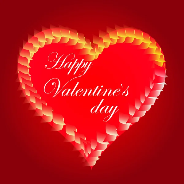 Día de San Valentín hermoso fondo con adornos y corazón . — Vector de stock