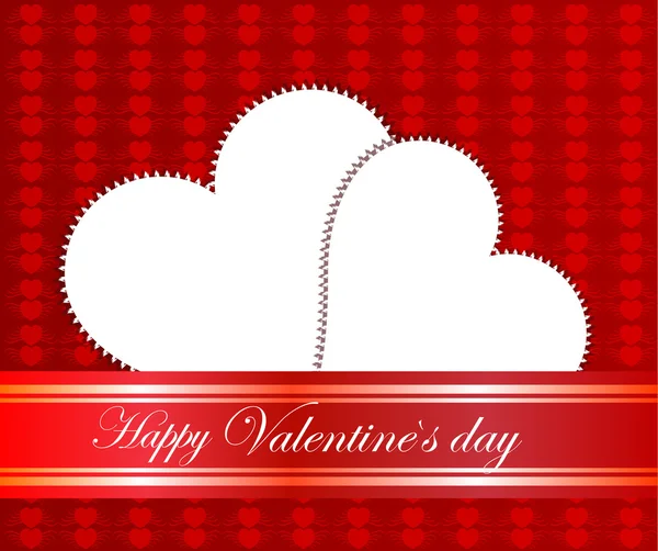Saint Valentin beau fond avec des ornements et le cœur . — Image vectorielle
