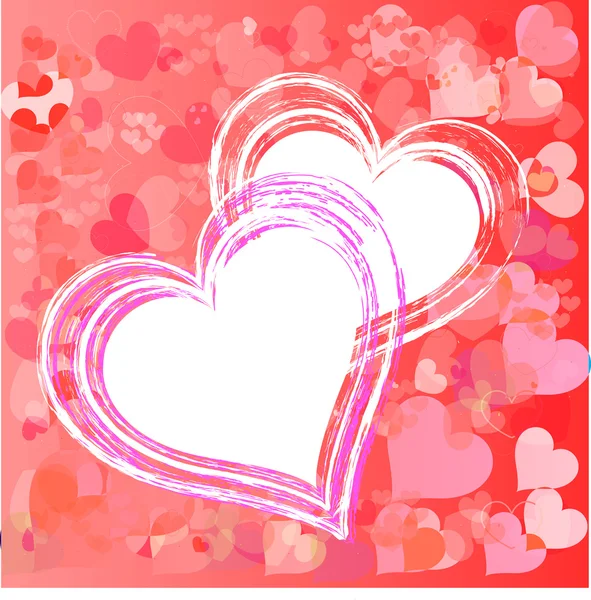 Valentines Day beautiful background with ornaments and heart. — Stock Vector