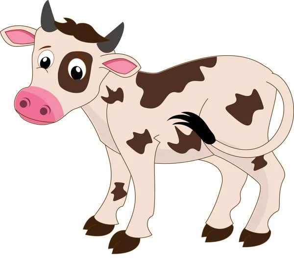 Ilustración de cuatro vacas sobre un fondo blanco — Vector de stock