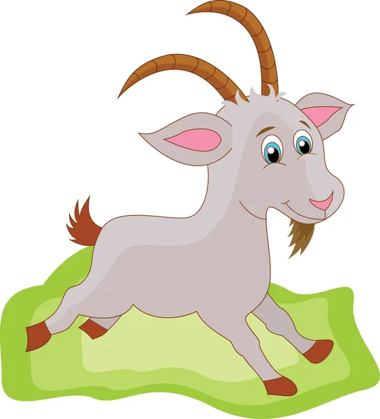 Lindo dibujo animado de cabra — Archivo Imágenes Vectoriales