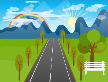 güzel manzara arka plan vektör