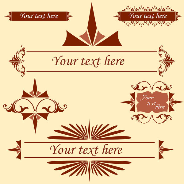 Vector set: calligraphic design elements and page decoration - lots of useful elements to embellish your layout