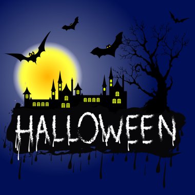 Cadılar Bayramı zombi parti afişi. vektör çizim.