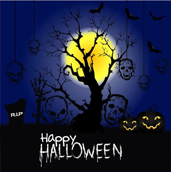 Cartel de Halloween Zombie Party. Ilustración vectorial . — Vector de stock