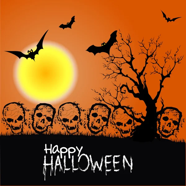 Halloween Zombie Party Poster. Vektorillustration. — Stockvektor