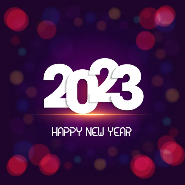Feliz Año Nuevo 2023 Tarjeta Felicitación Holiday Vector Illustration — Archivo Imágenes Vectoriales