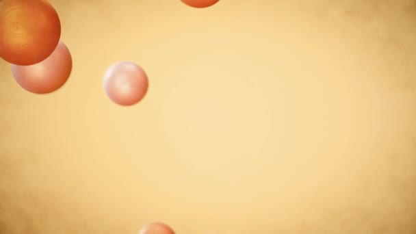 Abstract 3D animatie van bollen op een lege achtergrond. — Stockvideo