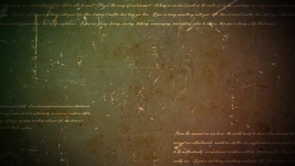 Yellow grunge vintage background with floating text and titles — Wideo stockowe