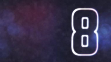 Neon geri sayımı. Gelecekteki projeler için zamanlayıcı sıçraması.